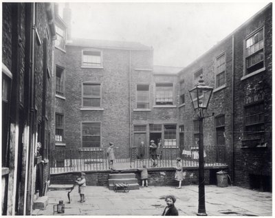 Children Playing in Hirst Square, Leeds, Before it was Demolished to Make Way for the New Civic Hall, 29th July 1930 by English Photographer